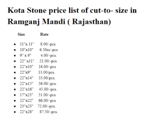 kota stone price in