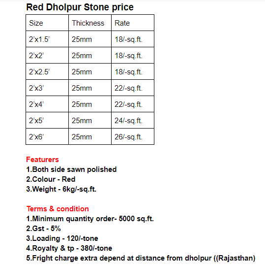 dholpur stone flooring price