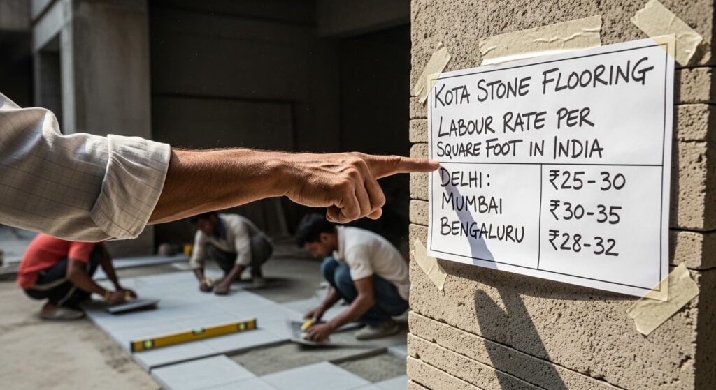 Kota stone flooring labour rate per square foot in india 2 Kota stone flooring labour rate per square foot in india
