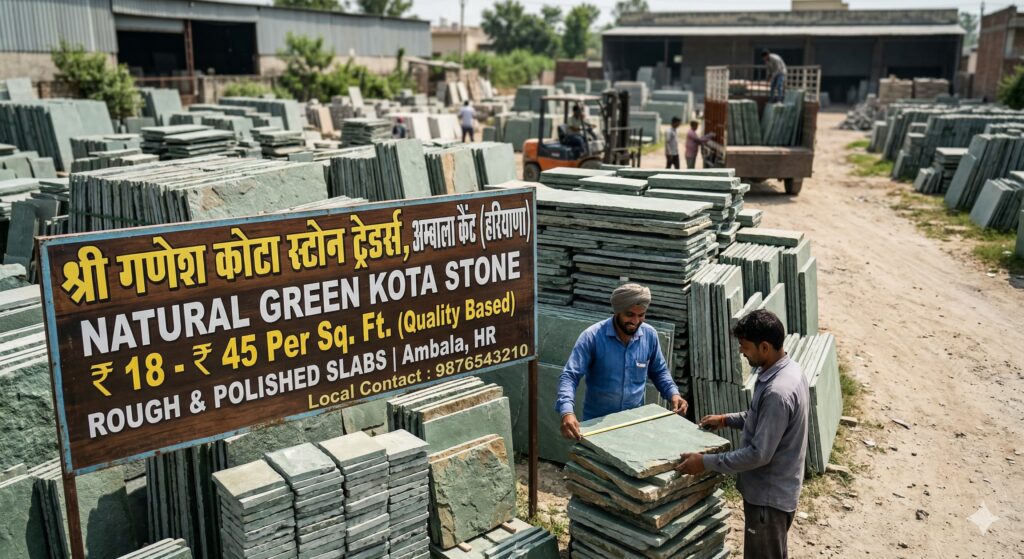 natural Green kota stone in ambala haryana price